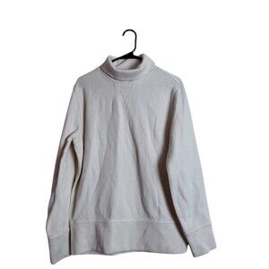 NWT Banana Republic Sweater Mens Size M Ivory Ribbed Mock Neck Pullover Knit